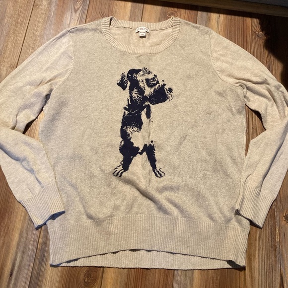Merona Sweaters Rare Boxer Dog Sweater Size Xl Fits More Like Medium Or Girls Xl Poshmark